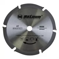 Диск пильный для УШМ универсальный 230х22.23 мм, 6 зубов, "Maximum"