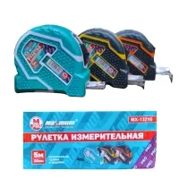 рулетка измерительная 5 м * 25 мм, тип 110, обрезиненный ударопрочный пластик, "maximum" mx 13216 оптом